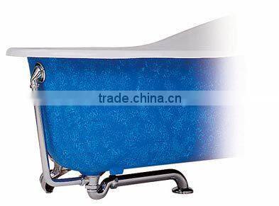 solid brass L-tube siphon trap for classic free standing baths