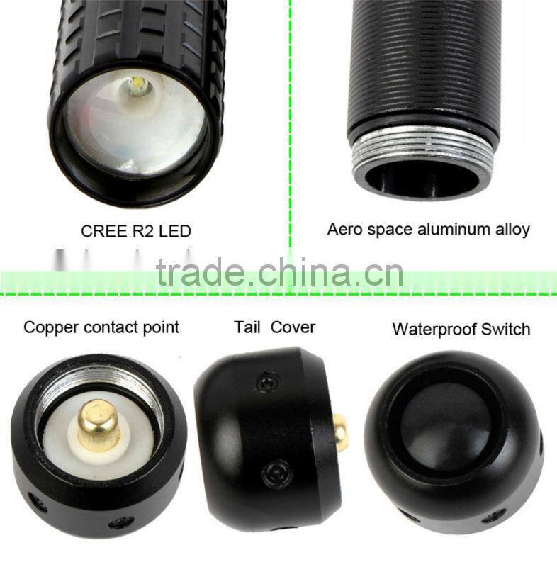 Goread Y34 metal flashlight workin light police torch LED flashlight 3W high bright police flashlight