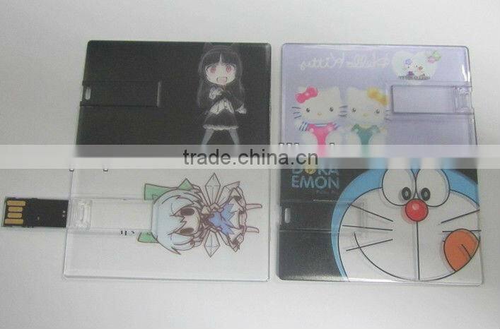 full capacity and PMS acceptable transparent plastic credit card 16GB USB Flash 2.0 Memory Stick Drive