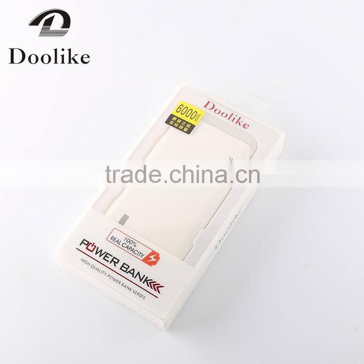 2016 newest 6000mah led torch light outdoor pocket power bank