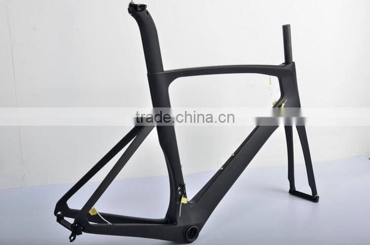 Matt finish UD weave carbon fiber TT road bike frame