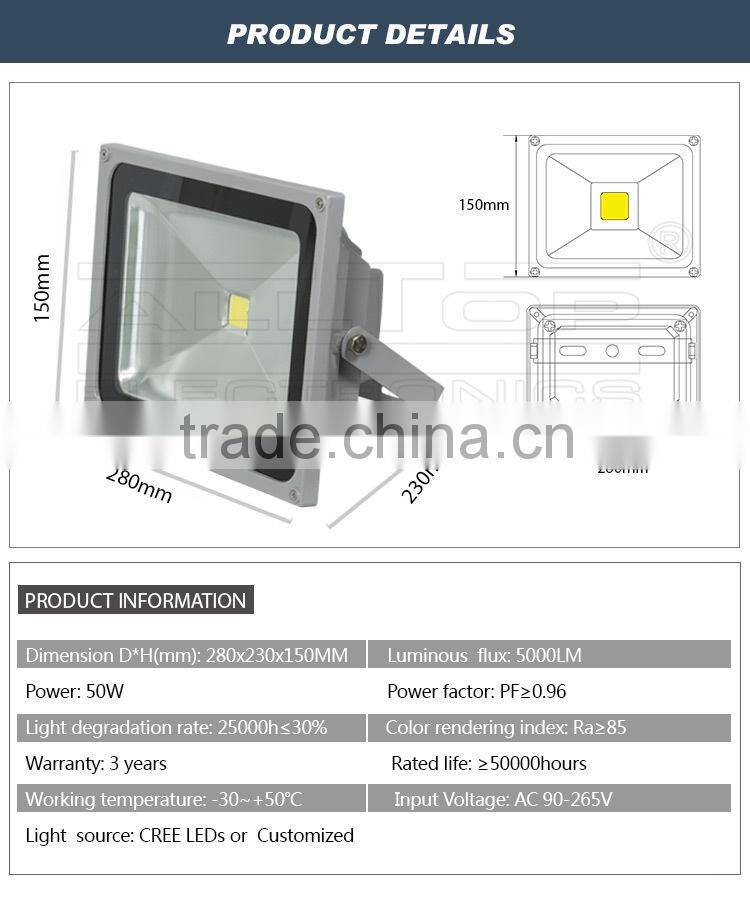 High lumen waterproof cob 50w fishing boat led flood light