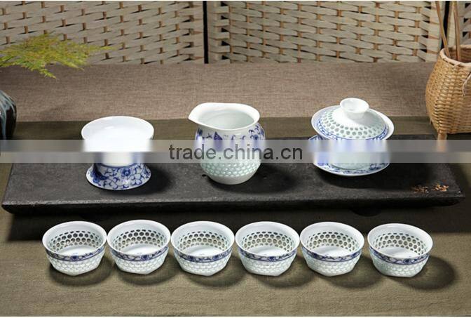 Hollow Out Jade Exquisite Ceramic Tea Set QD-L107