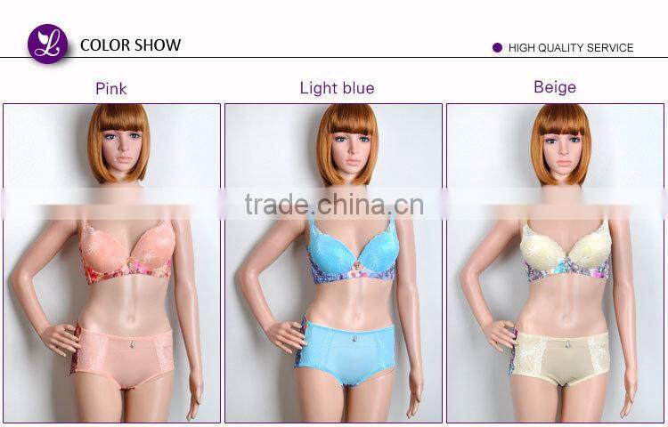 daily classical romantic China supplier underwired women in pink bra and panties sexy bra panty girls