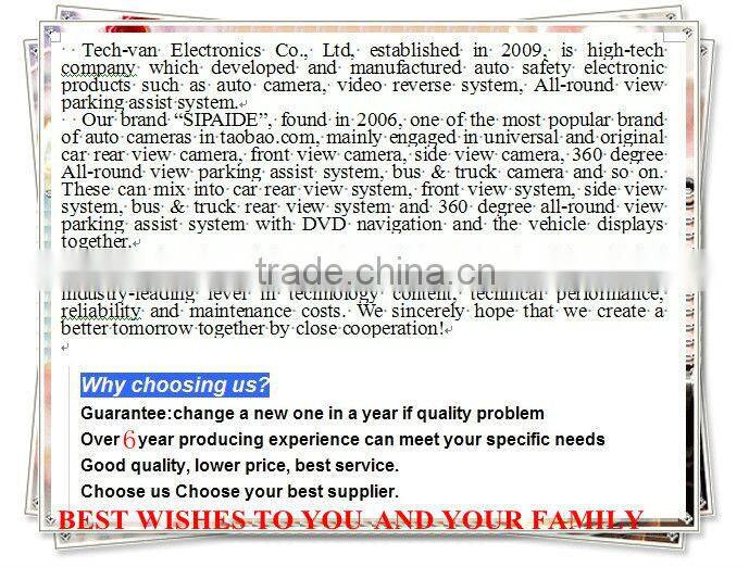 car mini sony ccd parking assistant system hidden cameras for HYUNDAI SANTA FE/AZERA