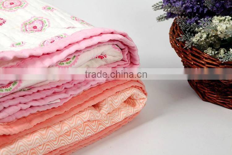 Swaddle blanket 100%cotton baby muslin wraps-Weave 4-ply-washed