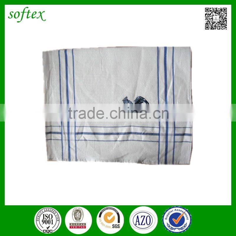 china manufacturer cheap waffle weave cock embroidered kitchen tea towels