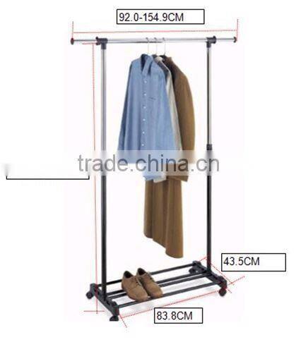 Hot sale removable metal garment rack with het cloth
