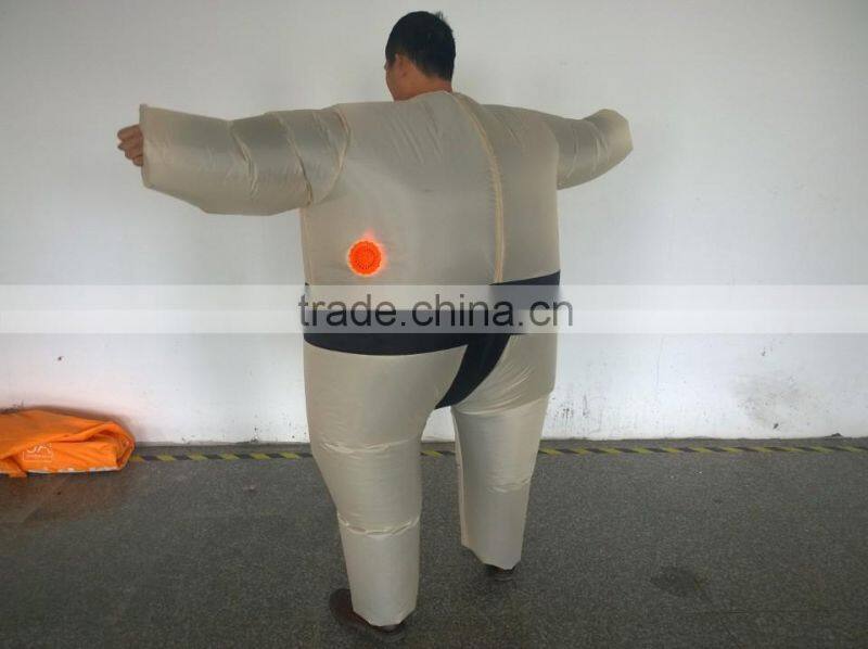 DJ-CO-124 NWE INFLATABLE BLACK SUMO SUIT FAT COSTUME AIRBLOWN EASY LIGHTWIEGHT OUTFIT