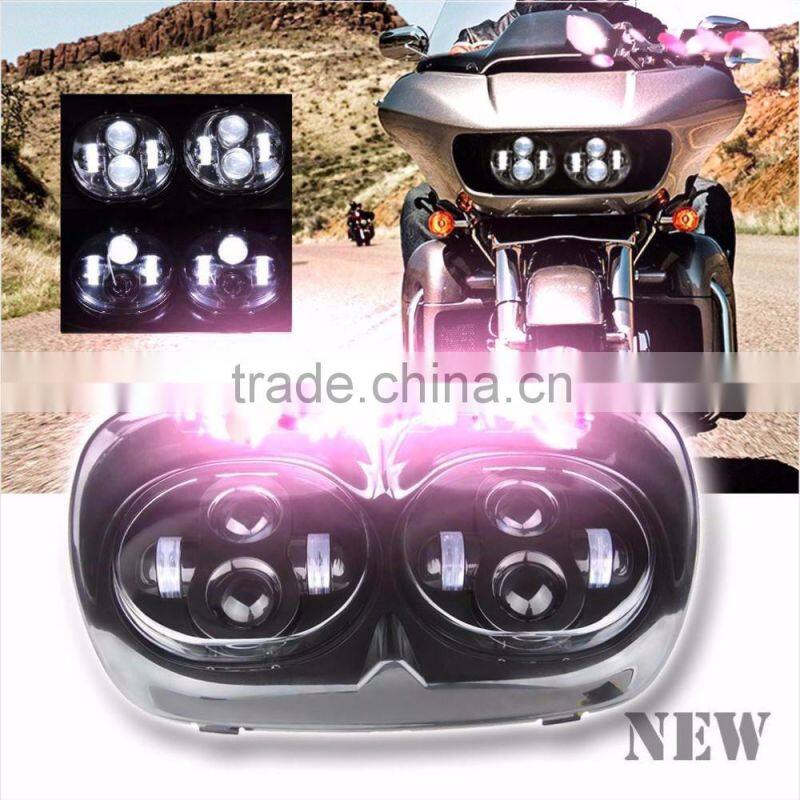 Dual Headlights 80W Led Work Light Headlight Motorcycle Assembly Headlight Led Offroad lights for Harley davidso-n Motorcycles