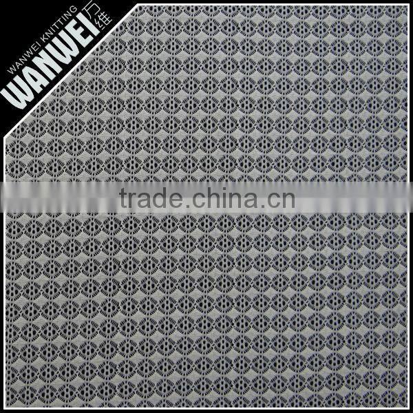 Diamond and dots crochet resilient hollow yarn fabric print customed color nylon spandex lace fabric for dress and skirts 5021
