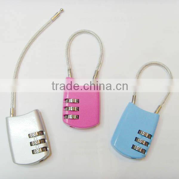 security small retractable combination digital cable lock