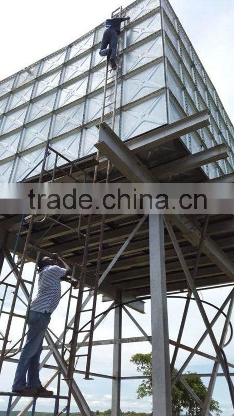 Hot sale pressed galvanized steel water tank/Q235 carton steel water tank