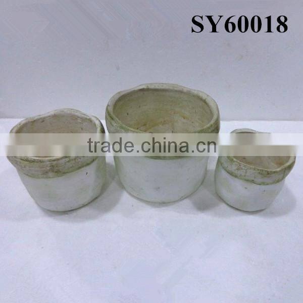 Cheap decal square terracotta plant pot