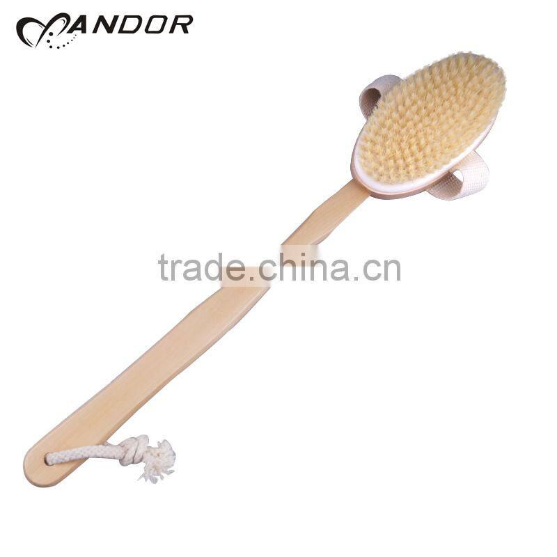 Top quality long handle wooden disassemble body brush