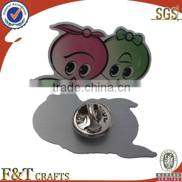 offset printing metal cheap lapel pin with custom logo