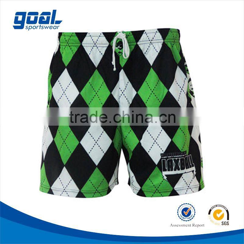 Full sublimated new argyle design custom lax shorts