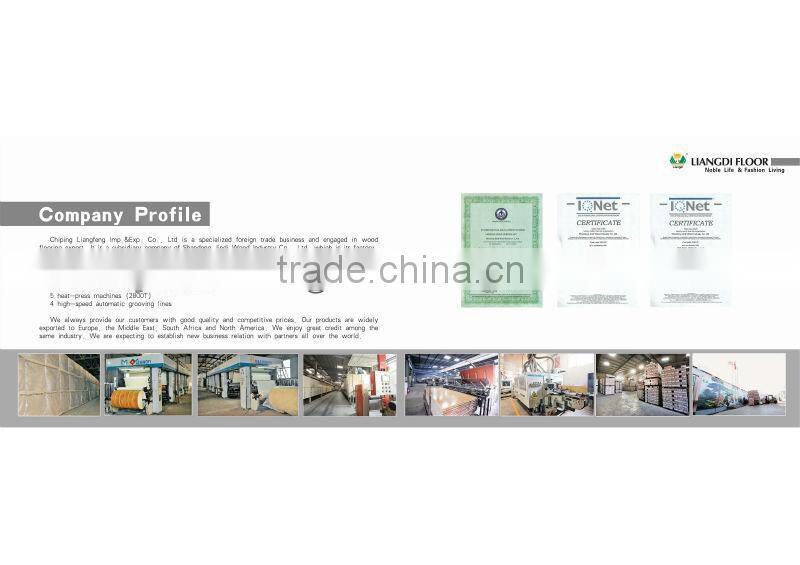 ac4 HDF laminate flooring v-groove 12mm factory direct sale