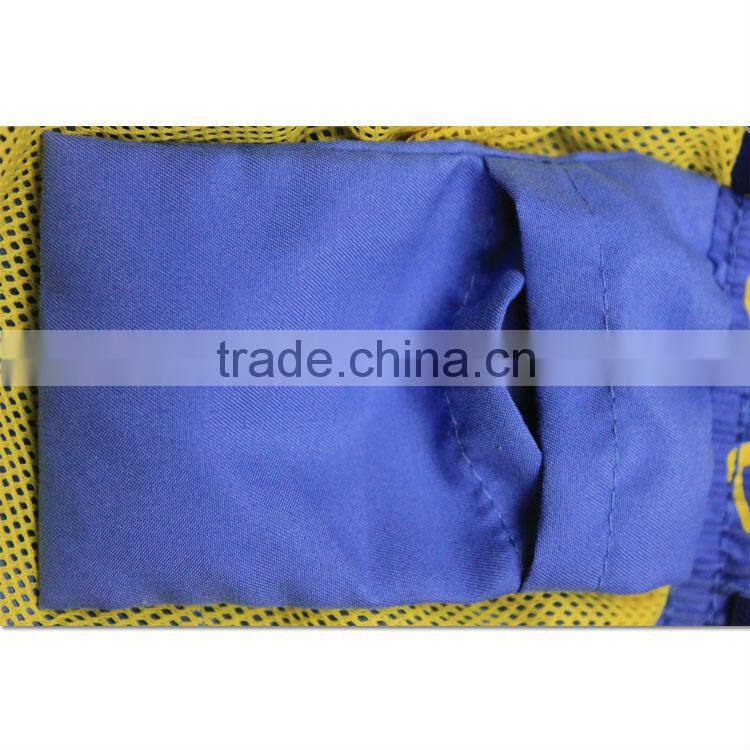 Custom design your own blank blue polyester surf shorts