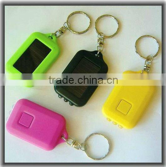 Good sales fashionable 3 led solar light keychain