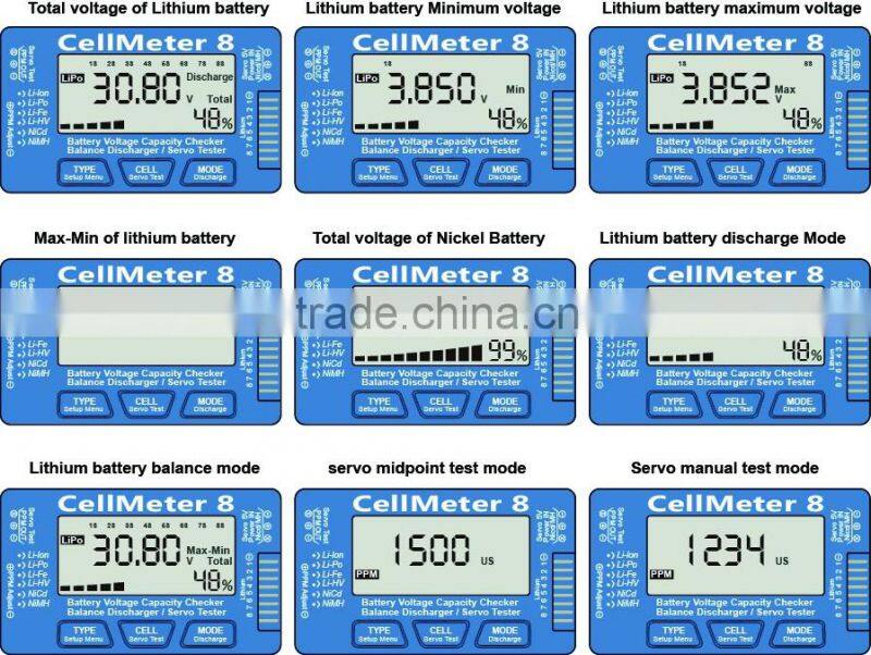 Battery Voltage Capacity Checker Balance Discharger/Servo Tester