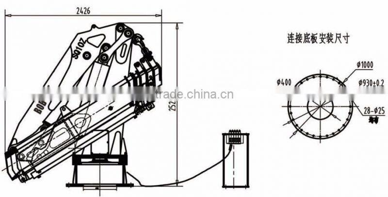 10 tons Marine knuckle boom crane (1-16 ton available)