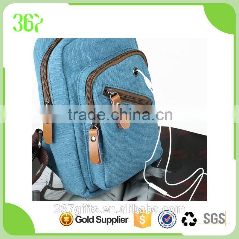 Men's Canvas Cross Body Chest Bag Hiking Camping Cycling Waist Bag