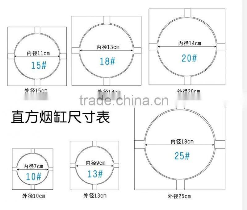 Square Antique Glass smoking Ashtray For Hotel Table Decoration