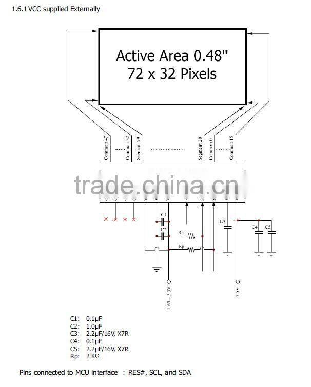 OLED0.48 inch 72 * 32 color screen