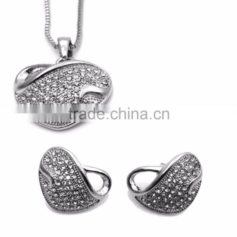 rainbow design flower necklace and earring fashion jewelry sets