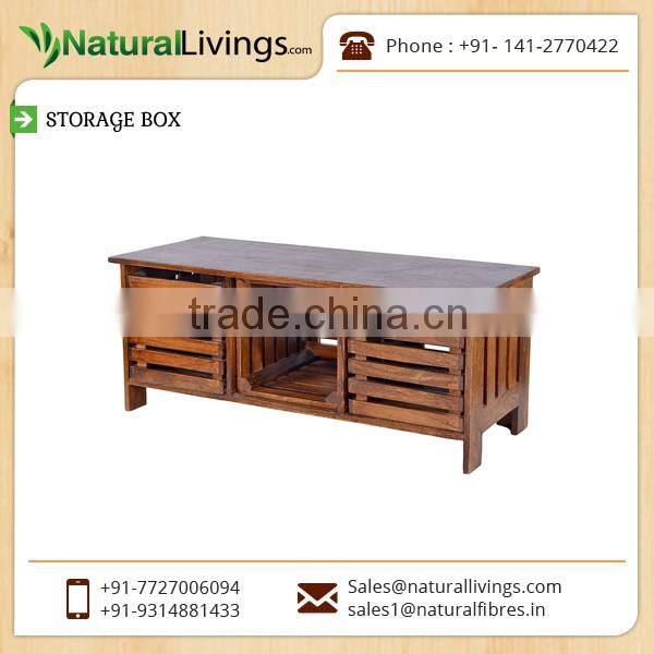 Wooden Storage Box with Plush Seating Option Available