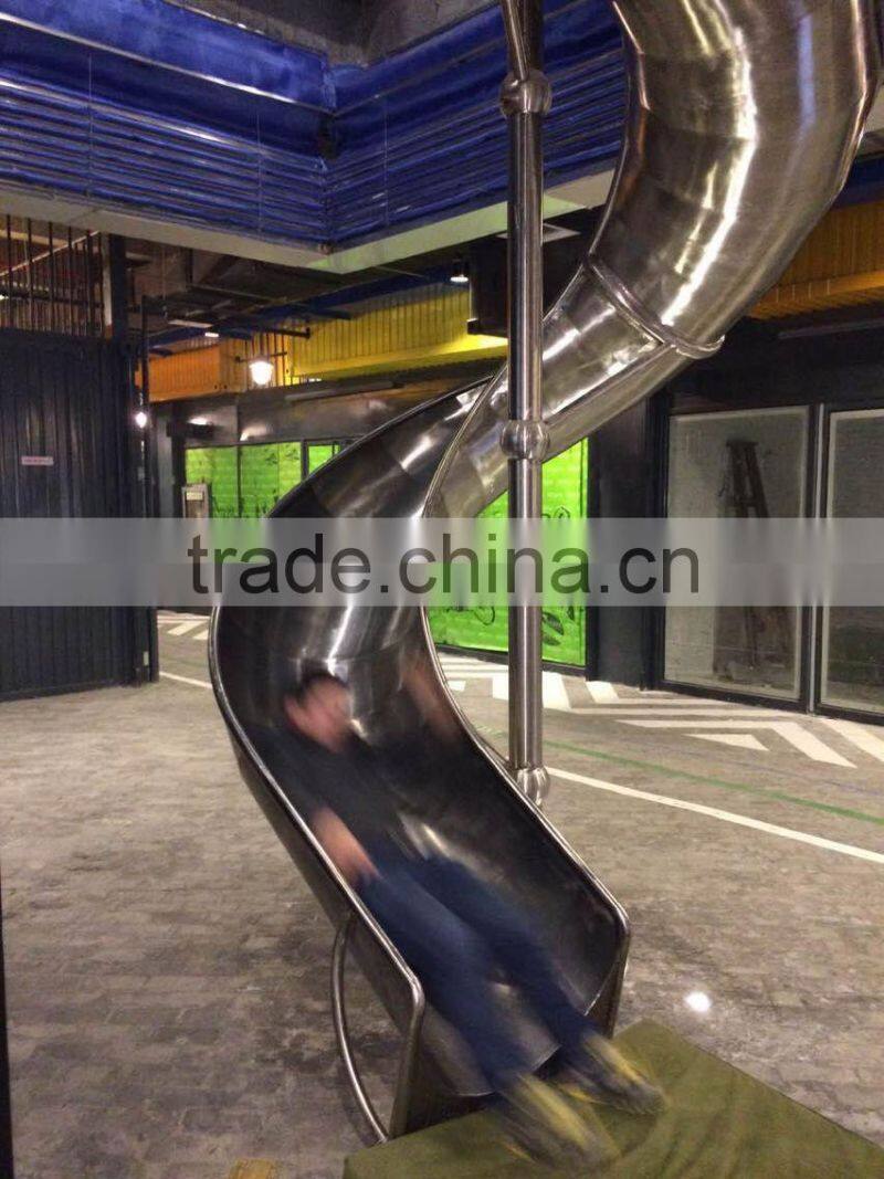 Cusomized playground stainless steel tube slide
