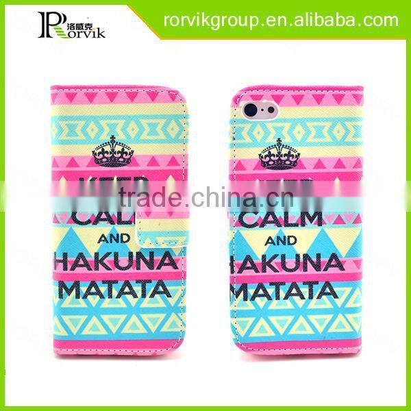 2015 Best Selling heat proof phone case flip leather mobile phone case for iPhone5C new design cell phone case