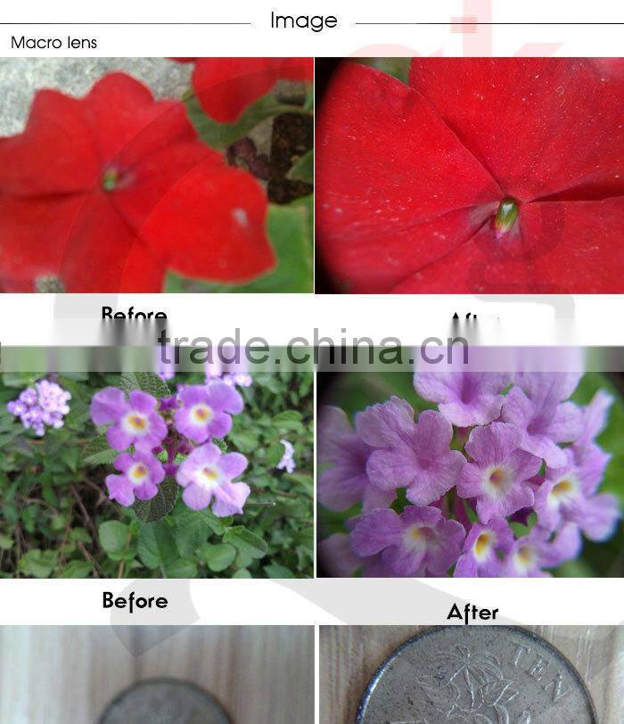 2014 newest Universal mobile phone clip-on lens macro+0.65x wide angle lens for gift accept OEM Shenzhen factory