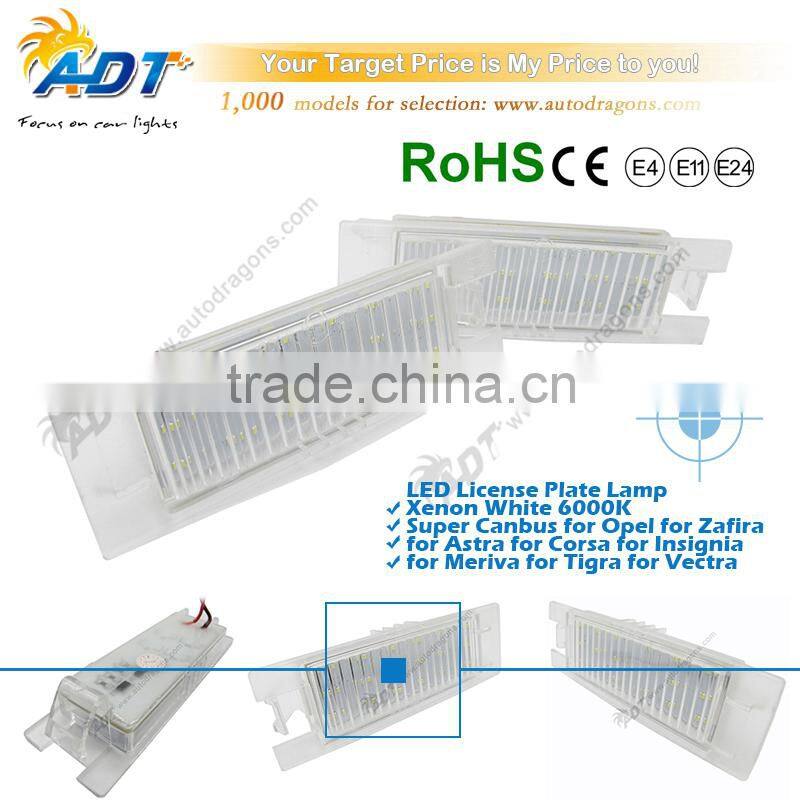 LED Number Plate Light For Vauxhall for Opel for Corsa for Astra H J for Insignia for Vectra