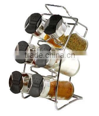 Salt & Pepper Shaker Glass Spice Jar Set With Metal Lids