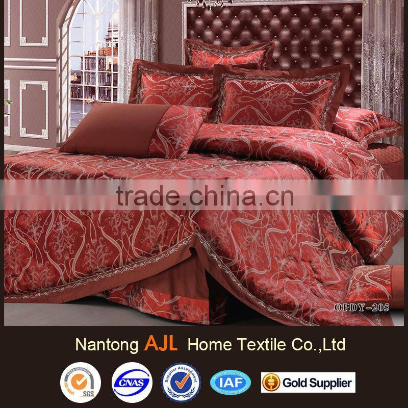 Red color with embroidery design comforter