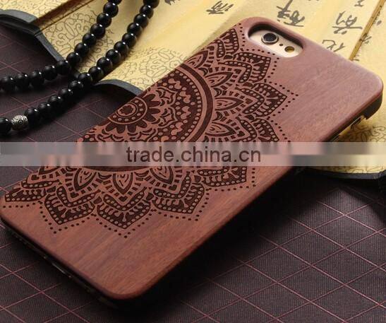 New design Unique Engrave Wood Cell Phone Protective Case For Iphone6s/ Plus
