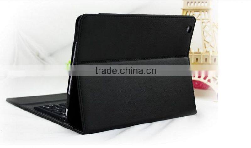 Mini portable Bluetooth Keyboard with leather case stand