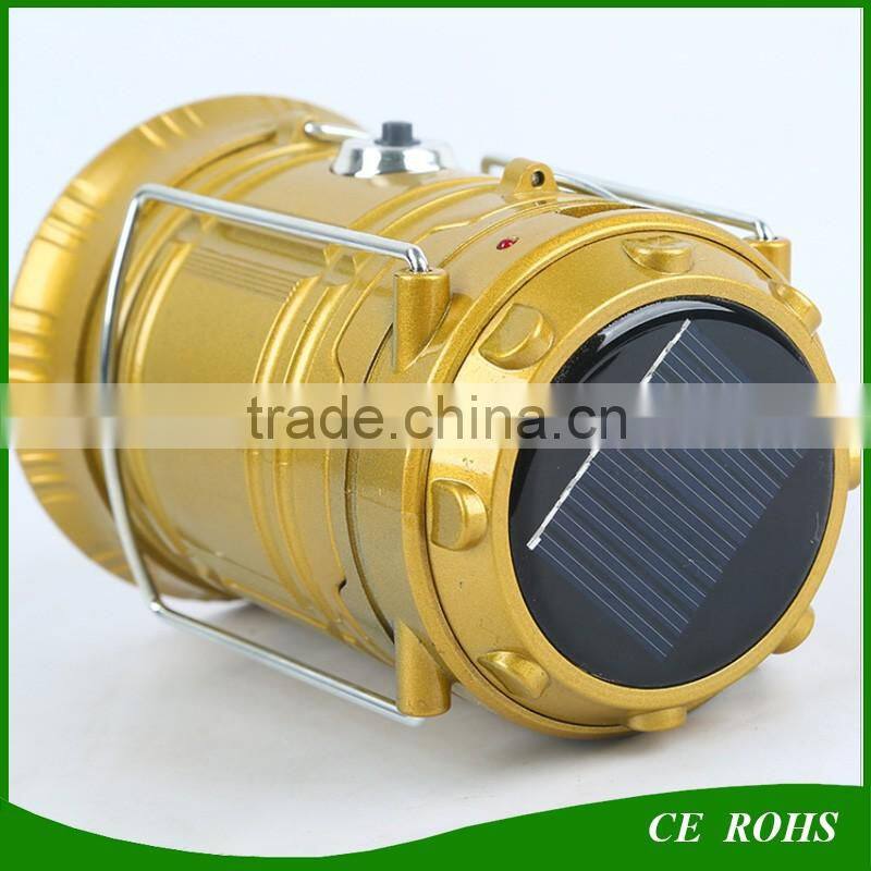 Foldable LED Light Solar Camping led rechargeable emergency lantern With Torch