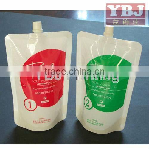 flexible laminated standup pouch with spout