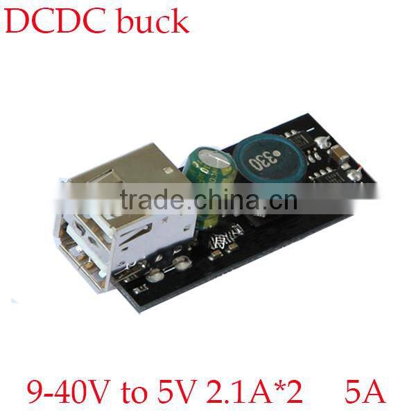 DC 12V 24V (9V-40V ) to USB 5V 5A (2.1A*2) Converter Regulator Step down transformer for Iphone IPAD