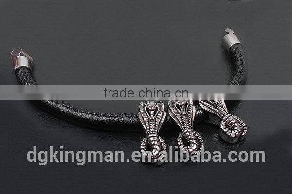 Kingman cheap best selling leather baseball seam bracelet