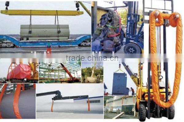 rc small and heavy duty polyester round slings soft pipe lifting slings/nylon tube webbing