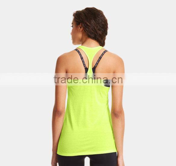wholesale alibaba made in China plain 95% cotton 5% spandex yellow ladies fancy tops