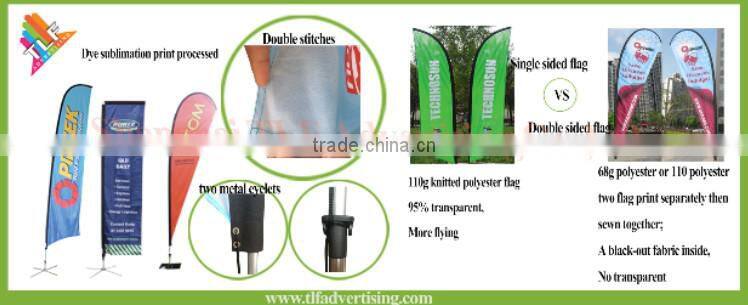 telescopic aluminum flagpole for beach flag