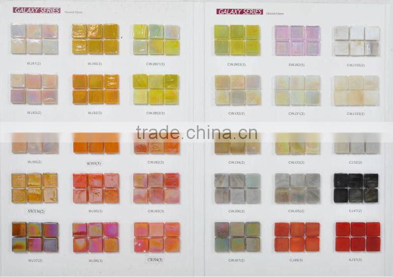 Decorative Lily Flower Glass Tile Mosaic Mural Patterns
