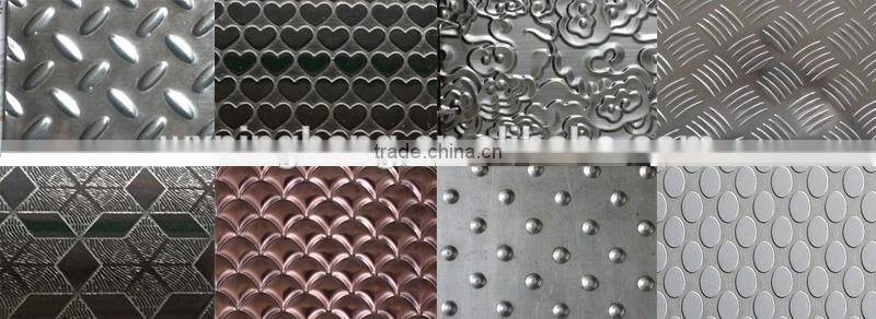 Embossed stainless steel sheet