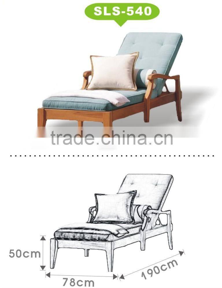 2016 hot sale outdoor furniture hotel aluminum rattan beach lounge chair sls-005