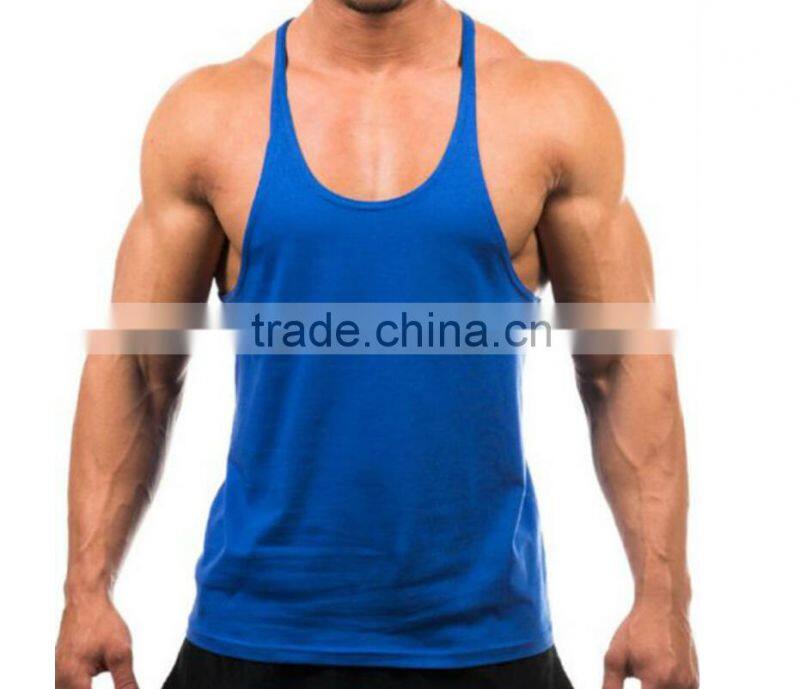 100% polyester quick dry dri fit mens stringer tank top custom design factory price